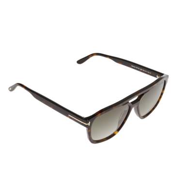Pre Owned Tom Ford Havana/ Khaki Gradient FT0776 Gerrard Square Sunglasses