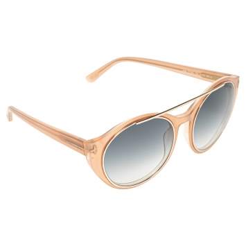 Pre Owned Tom Ford Peach/Grey Acetate Joan TF383 Gradient Sunglasses