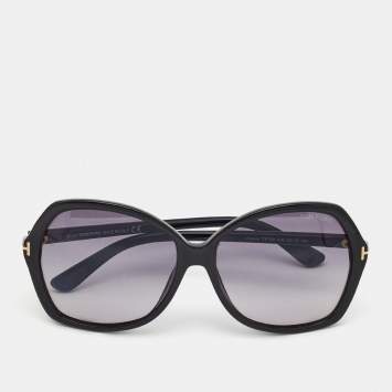 Pre Owned Tom Ford Black TF328 Carola Oversized Sunglasses