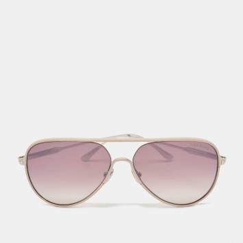 Pre Owned Tom Ford Pink Jessie 02 TF1016 Gradient  Sunglasses Aviator Sunglasses
