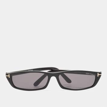 Pre Owned Tom Ford Black Acetate TF1058 Rectangular Sunglasses  