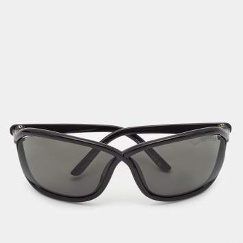 Pre Owned Tom Ford Black TF 1069 Fernanda Oversized Sunglasses