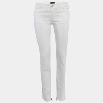 Pre Owned Tom Ford White Denim Skinny Jeans M/Waist 29"