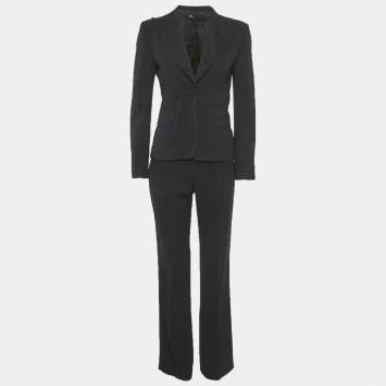 Pre Owned Tom Ford Black Crepe Blazer & Pants S