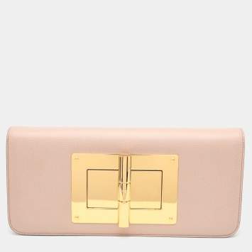 Pre Owned Tom Ford Beige Leather Natalia Shoulder Bag