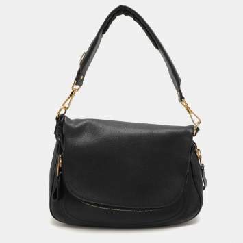 Pre Owned Tom Ford Black Leather Jennifer Shoulder Bag