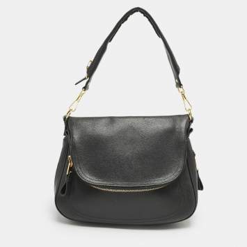 Pre Owned Tom Ford Black Leather Jennifer Shoulder Bag