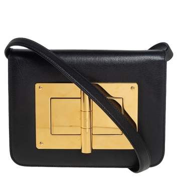 Pre Owned Tom Ford Black Leather Natalia Crossbody Bag