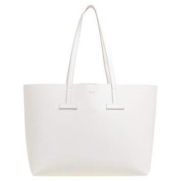 Pre Owned Tom Ford White Leather Small T Tote