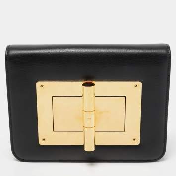 Pre Owned Tom Ford Black Leather Small Natalia Crossbody Bag