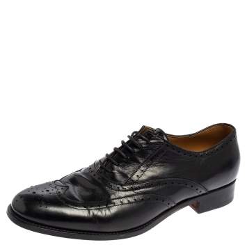 Pre Owned Tom Ford Black  Leather Lace Up  Brogues Oxford Size 40
