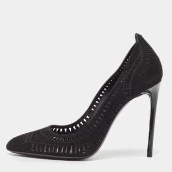 Pre Owned Tom Ford Black Suede Slip On Pumps Size 38