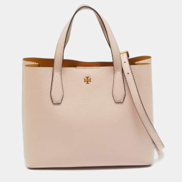 Pre Owned Tory Burch Pink Leather Small Blake Tote