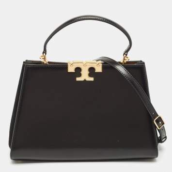Pre Owned Tory Burch Black Leather Eleanor Satchel