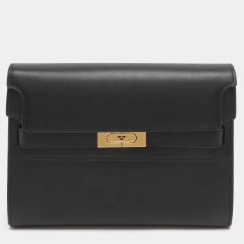 Pre Owned حقيبة كتف توري بورش لي رادزيويل جلد سوداء