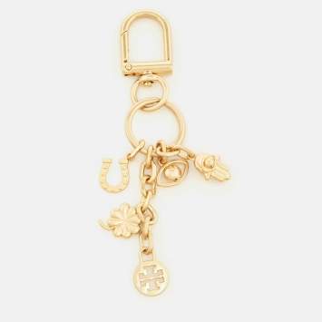 Pre Owned Tory Burch Gold Tone Key Ring