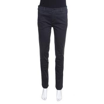 Pre Owned Tory Burch Grey Sabrina Flare Stretch Phantom Pants M