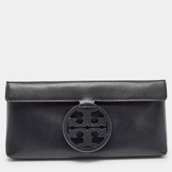 Pre Owned Tory Burch Back Leather Miller Clutch