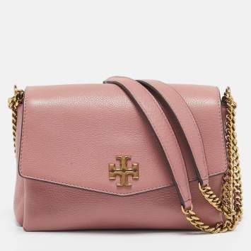 Pre Owned Tory Burch Pink Leather Kira Shoulder Bag