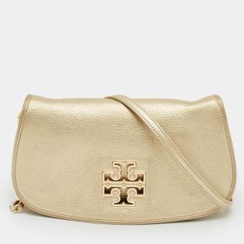 مملوكة مسبقًا حقيبة كروس توري برش بريتن جلد ذهبي بقلاب