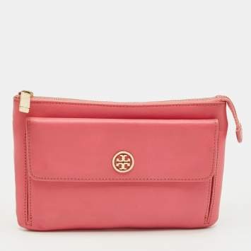 مملوكة مسبقًا Tory Burch Robinson Pink Leather Clutch