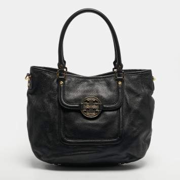مملوكة مسبقًا Tory Burch Amanda Black Leather Tote