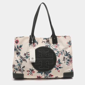 مملوكة مسبقًا حقيبة يد توري برش إيلا مقاس واحد جلد ونايلون بنقشة زهرية ليونيزية متعددة الألوان أخضر