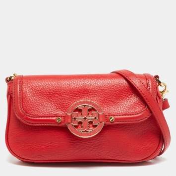 Pre Owned Tory Burch Amanda Mini Leather Crossbody Bag
