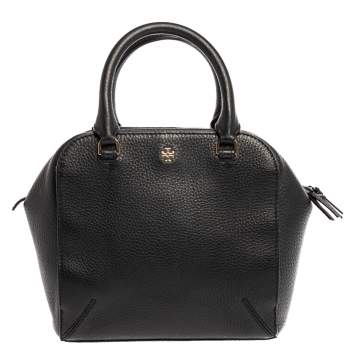 Pre Owned Tory Burch Black Leather Robinson Convertible Satchel