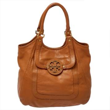 Pre Owned Tory Burch Tan Leather Amanda Hobo