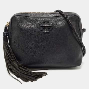 Pre Owned Tory Burch Black Leather Taylor Camera Bag