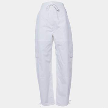 Pre Owned Toteme White Cotton Cargo Trousers XL