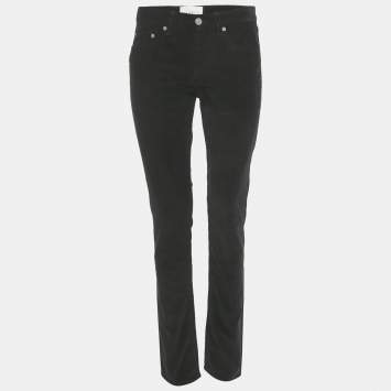 Pre Owned Sandro Black Corduroy Skinny Jeans M/Waist 29" 