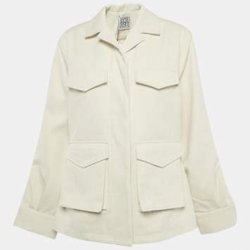 Pre Owned Toteme Ecru Cotton Army Jacket XS 