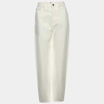 Pre Owned Toteme Off White Denim Twisted Seam Jeans 25/32