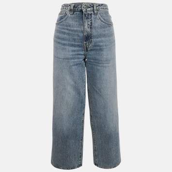 Pre Owned Toteme Worn Blue Denim Flare Fit Jeans M Waist 29"