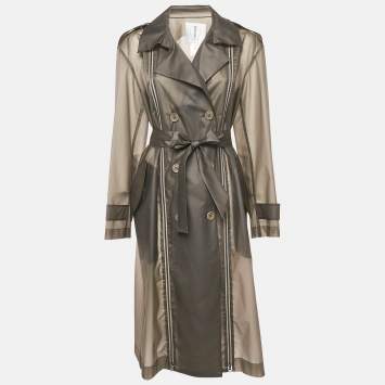 Pre Owned TRE by Natalie Ratabesi Grey Synthetic Pea Coat M