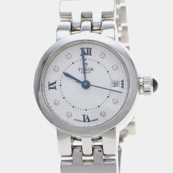 Pre Owned Tudor Claire de Rose 35200 Automatic Stainless Steel Diamond Women's Wristwatch 26mm