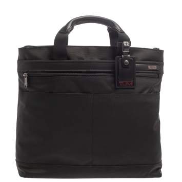 Pre Owned Tumi Black Nylon Gen 4.2 Companion Tote