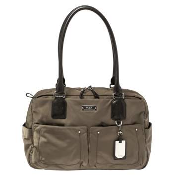 Pre Owned Tumi Khaki Green Nylon Voyageur Geneva Carry All Bag