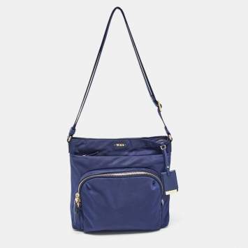 Pre Owned TUMI Navy Blue Nylon Voyageur Capri Messenger Bag