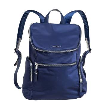 Pre Owned TUMI Navy Blue Nylon Bethany Voyageur Backpack
