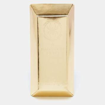 Pre Owned حقيبة كلتش آندركوفر جلد ذهبي بار ذهب