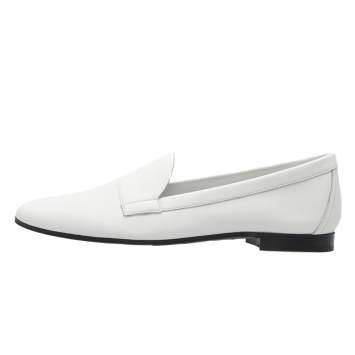 Pre Owned Pierre Hardy White Leather Jacno Slip On Loafers Size 37