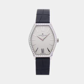 Pre Owned Vacheron Constantin Malte 25530/000G-9741 Quartz White 18k White Gold Women's Wristwatch 34mm