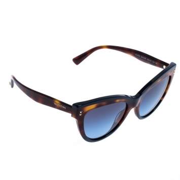 مملوكة مسبقًا Valentino Brown/Blue Gradient VA4034 Cat Eye Sunglasses