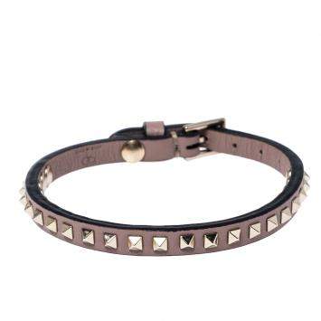 Pre Owned Valentino Poudre Leather Rockstud No Limit Bracelet