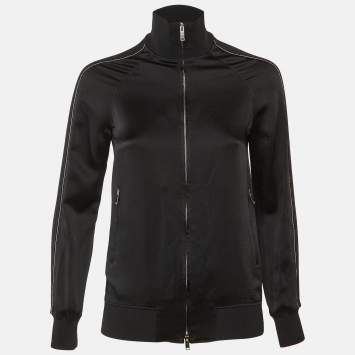 Pre Owned جاكيت رياضي فالنتينو ستان أسود سحاب أمامي مقاس صغير