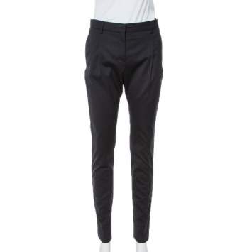 Pre Owned Valentino Black Wool Tailored Pants S