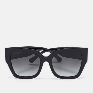 Pre Owned Valentino Black Gradient VA 4082 Vlogo Square Sunglasses